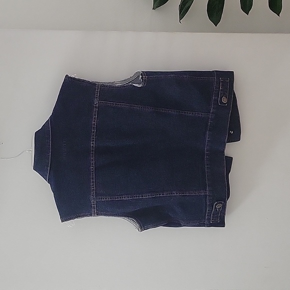 THEORY Blue Denim Vest Sz L - Picture 2 of 4